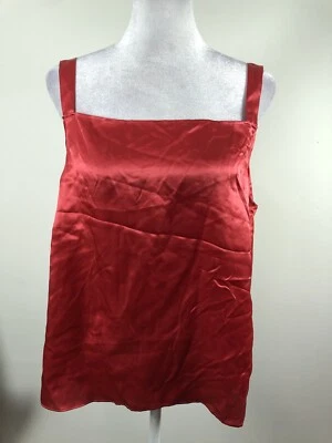 Top para mujer Talbots sin mangas rojo pura seda talla 18 Foto 1 de 4