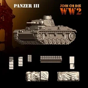 Panzer III alemán 28 mm Segunda Guerra Mundial - Tanque - Panzer Segunda Guerra Mundial - Compatible con acción de perno - Imagen 1 de 1