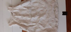 Genuine Kids cream dress, size 5T, flowers with sheer fabric - Picture 1 of 6