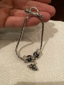 DaVinci Armadillo Charm Bracelet Customizable 7.75” In Silver Tone-extra Charms - Picture 1 of 4