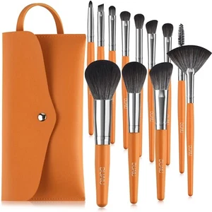 12-Piece Professional Makeup Brush Set Premium Synthetic Brushes with Travel Bag - Picture 1 of 7