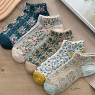 Women’s Embroidery ￼Cotton Blend Floral ￼Ankle  Socks 5 Pairs Lightweight Socks
