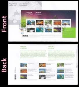 Canada 3056 Far & Wide souvenir sheet FDC 2018 - Picture 1 of 3