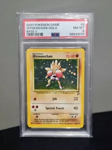 2000 Hitmonchan Base Set 2 WOTC PSA 8 Grade Pokemon Card Holo Vintage Rare - Picture 1 of 5