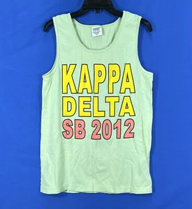 KAPPA DELTA Sorority GREEK University College MINT GREEN Jersey Knit TANK TOP S - Picture 1 of 5