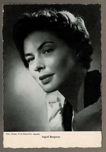 Tarjeta de retrato INGRID BERGMAN, WS-DRUCK, sin firmar, alrededor de 1960 - Imagen 1 de 2