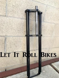 Black FAT Bicycle Triple Fork 1" THREADED For 26"/29" x 3.0-4.0 Wheel E-Bike - Picture 1 of 6