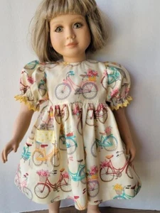 Handmade Colorful Bicycles with Flower Baskets Dress fits My Twinn - Picture 1 of 3