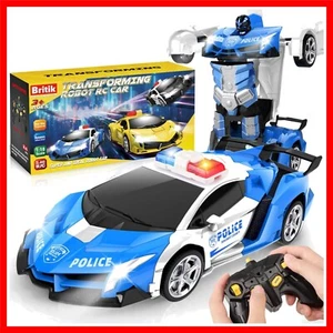 Durable 2.4GHz Remote Control Police Car - Transform to Robot for Kids Age 3-8 - Picture 1 of 11