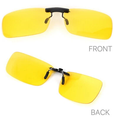 Night Vision Anti Glare Polarized Clip On Driving Glasses Sunglasses UV400 Lens - Image 1 of 4