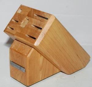 KitchenAid Replacement 11 Slot Natural  Wood Knife Block  Home Cutlery EUC - Picture 1 of 5