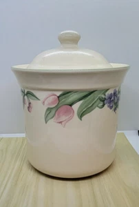 Pfaltzgraff Jardín Fiesta Jardín Impresiones Bote Tapa Gres 10 pulgadas De Colección - Imagen 1 de 9