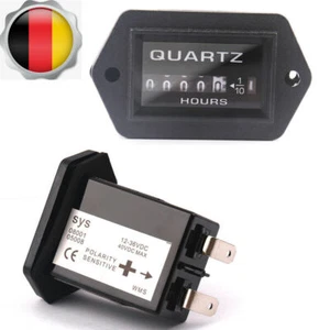 DE DC12V 24V 36V Digital Betriebsstundenzähler Boot Traktor Generator Hour Meter - Bild 1 von 12
