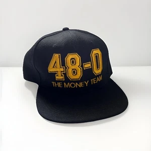 The Money Team TMT 48-0 Hat Floyd Mayweather Vs Manny Pacquiao Black & Gold RARE - Picture 1 of 10