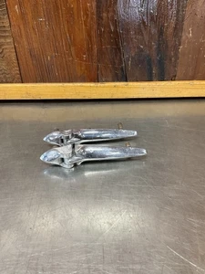 Triumph Spitfire MK1-3 TR4 TR250 • Original Chrome Trunk Hinges , Used. JT71 - Picture 1 of 9