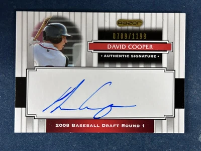 2008 Razor Signature Series David Cooper Autograph Blue Jays /1199 - Image 1 of 2