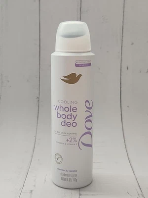 Dove Women's Whole Body Deodorant Cooling Spray Coconut & Vanilla Scent, 4 fl oz - Image 1 of 2