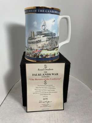 Royal Doulton Tankard Falklands War “The Return Of The Canberra” de Geoff Hunt  Foto 1 de 4