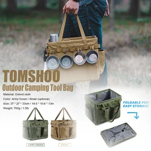 TOMSHOO Camping Tool Bag Collapsible Camping Bag for Gear Storage J6E1 - Picture 1 of 19