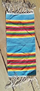 Vintage Navajo Hand Woven Wool Tapestry Colorful Table Scarf  - Picture 1 of 4
