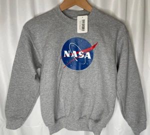 NASA Space Meatball Grey Sweatshirt Boys Girls 8-10 Size Medium Youth NEW Top - Picture 1 of 5