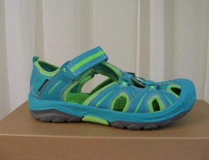 NUEVAS SANDALIAS MERRELL BIG KIDS Hydro Hiker con correa impermeable EE. UU. 7/UE 38 turcas/verdes - Imagen 1 de 12
