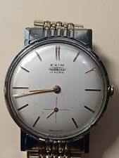  Vintage Aureole Exim 17 Rubis Swiss Made Men's Watch,bracelet gold plate. 