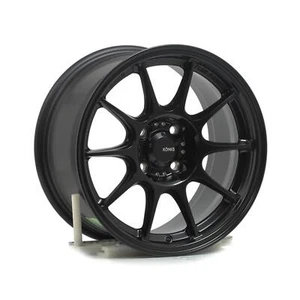17x8 +45 Konig Dekagram 4x100 Semi-Matte Black Wheels (Set of 4) - Picture 1 of 2