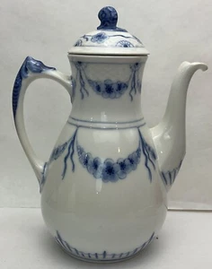 Bing Grondahl Empire Blue White Seahorse Coffee Pot Excellent Denmark - Picture 1 of 10