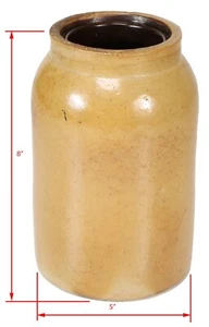 Vintage Stoneware 1/2 Gallon Pottery Canning Preserve Jar Excellent Condition - Imagen 1 de 3