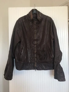 Mens Reiss Vintage Brown Leather Jacket - Medium - Picture 1 of 12