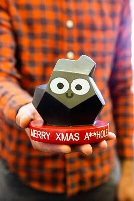 BIG MOUTH INC. LUMP OF COAL - Merry Xmas A**Hole - Funny GaG Joke Office Desk Statue Trophy