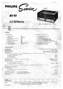 Manual de servicio instrucciones para Philips AG 9018 - Imagen 1 de 1