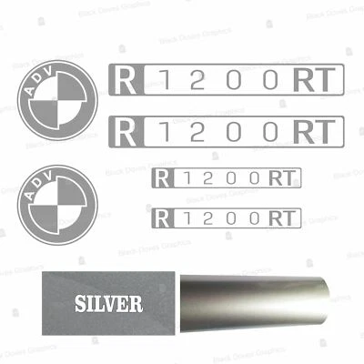 BLACK DOVES GRAPHICS 6pz Adesivi Argento Compatibili con BMW Motorrad R 1200 RT R1200RT R1200