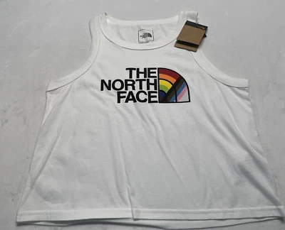 NWT The North Face Womens L Pride Rainbow 100% Cotton Tank Top Sleeveless White - Image 1 of 4