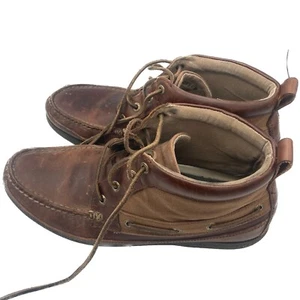 Sperry Top Sider Chukka Boot x Boat Shoes, Men's 11 M, Brown w/Leather Laces - Picture 1 of 6