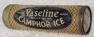 Vintage Vaseline Camphor Ice Tin CHESEBROUGH Manufacturing CO. - Picture 1 of 8