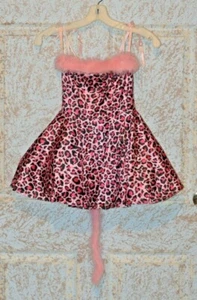 Pink Purrty Kitty Sassy Leopard Cat Teen Costume Juniors 3-5  - Picture 1 of 4
