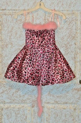 Disfraz de gatito purrty rosa atrevido gato leopardo adolescente juniors 3-5  Foto 1 de 4