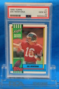 1990 TOPPS # 1 Joe Montana PSA 10 GEM MT # 66000496  SAN FRANCISCO 49ers !!! - Picture 1 of 2