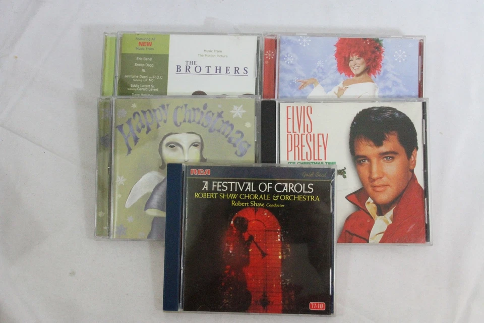 Christmas CDs The Brothers Elvis Presley Robert Shaw Bette Midler Lot of 5 Foto 1 de 1