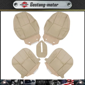 For 2007-2014 Chevy Tahoe GMC Sierra Driver Passenger Bottom Top Seat Cover Tan - Picture 1 of 11