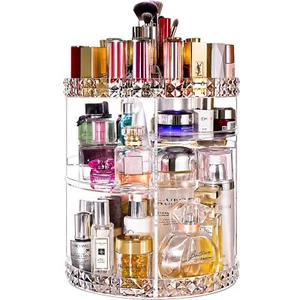 360 Rotating Makeup Organizer Large Perfume Cosmetics Organizer Beauty Organizer - Picture 1 of 7