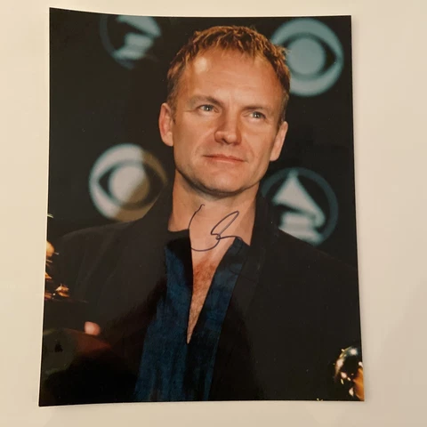 Sting The Police Singer Signed 8x10 Photo With COA Cover