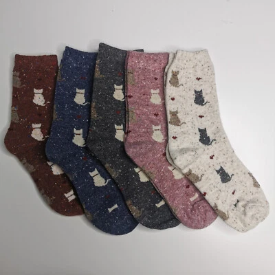 Calcetines cálidos para gatos | Adulto Reino Unido talla 3-8 | Lana, algodón Foto 1 de 2
