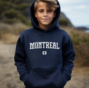 Montreal Kids Hoodie | Montreal Canada Youth Pullover Hoodie | Quebec, Canadian - Picture 1 of 6