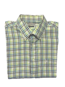 Barbour Mens Regular Fit Green Plaid Shirt Button-Down Long Sleeve Size XL - Picture 1 of 6