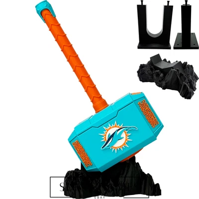 Miami Dolphins #1 Mjolnir Thor's Hammer | Fan Art impreso en 3D Foto 1 de 3