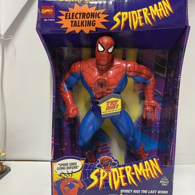 Toy Biz Marvel Electronic Talking Spider-Man NEW 1994 14" Tall Not Tested Read - Image 1 of 4