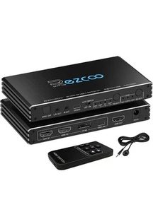 Commutateur HDMI 2.1 4K@120Hz 4x1 USB C DP1.4 4 ports commutateur avec extracteur audio - Photo 1/8